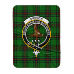 Scotstee Shop Tartan Plaid Blanket Orrock Clan Crest Badge Scottish Tartan Plaid Sherpa Blanket