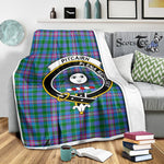 Scotstee Shop Tartan Plaid Blanket Pitcairn Clan Crest Badge Scottish Tartan Plaid Sherpa Blanket
