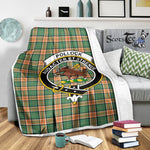 Scotstee Shop Tartan Plaid Blanket Pollock Hunting Clan Crest Badge Scottish Tartan Plaid Sherpa Blanket
