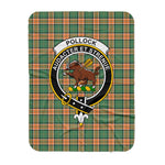 Scotstee Shop Tartan Plaid Blanket Pollock Hunting Clan Crest Badge Scottish Tartan Plaid Sherpa Blanket