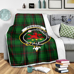 Scotstee Shop Tartan Plaid Blanket Primrose Clan Crest Badge Scottish Tartan Plaid Sherpa Blanket