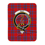 Scotstee Shop Tartan Plaid Blanket Rait Clan Crest Badge Scottish Tartan Plaid Sherpa Blanket