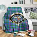 Scotstee Shop Tartan Plaid Blanket Ralston Clan Crest Badge Scottish Tartan Plaid Sherpa Blanket
