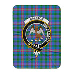 Scotstee Shop Tartan Plaid Blanket Ralston Clan Crest Badge Scottish Tartan Plaid Sherpa Blanket