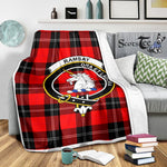 Scotstee Shop Tartan Plaid Blanket Ramsay Modern Clan Crest Badge Scottish Tartan Plaid Sherpa Blanket