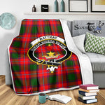 Scotstee Shop Tartan Plaid Blanket Rattray Ancient Clan Crest Badge Scottish Tartan Plaid Sherpa Blanket