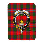Scotstee Shop Tartan Plaid Blanket Rattray Ancient Clan Crest Badge Scottish Tartan Plaid Sherpa Blanket