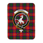 Scotstee Shop Tartan Plaid Blanket Riddell Clan Crest Badge Scottish Tartan Plaid Sherpa Blanket
