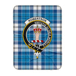 Scotstee Shop Tartan Plaid Blanket Robertson Clan Crest Badge Scottish Tartan Plaid Sherpa Blanket