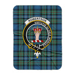Scotstee Shop Tartan Plaid Blanket Robertson Hunting Ancient Clan Crest Badge Scottish Tartan Plaid Sherpa Blanket