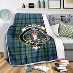 Scotstee Shop Tartan Plaid Blanket Robertson Hunting Ancient Clan Crest Badge Scottish Tartan Plaid Sherpa Blanket