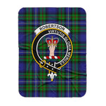 Scotstee Shop Tartan Plaid Blanket Robertson Hunting Modern Clan Crest Badge Scottish Tartan Plaid Sherpa Blanket