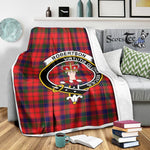 Scotstee Shop Tartan Plaid Blanket Robertson Modern Clan Crest Badge Scottish Tartan Plaid Sherpa Blanket