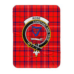Scotstee Shop Tartan Plaid Blanket Rose Clan Crest Badge Scottish Tartan Plaid Sherpa Blanket