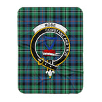 Scotstee Shop Tartan Plaid Blanket Rose Hunting Ancient Clan Crest Badge Scottish Tartan Plaid Sherpa Blanket