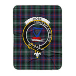 Scotstee Shop Tartan Plaid Blanket Rose Hunting Modern Clan Crest Badge Scottish Tartan Plaid Sherpa Blanket