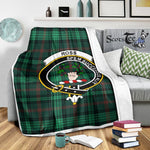 Scotstee Shop Tartan Plaid Blanket Ross Hunting Modern Clan Crest Badge Scottish Tartan Plaid Sherpa Blanket