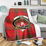 Scotstee Shop Tartan Plaid Blanket Ross Modern Clan Crest Badge Scottish Tartan Plaid Sherpa Blanket