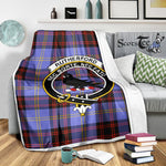 Scotstee Shop Tartan Plaid Blanket Rutherford Clan Crest Badge Scottish Tartan Plaid Sherpa Blanket
