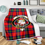 Scotstee Shop Tartan Plaid Blanket Ruthven Clan Crest Badge Scottish Tartan Plaid Sherpa Blanket