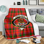 Scotstee Shop Tartan Plaid Blanket Sandilands Clan Crest Badge Scottish Tartan Plaid Sherpa Blanket