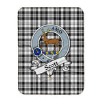 Scotstee Shop Tartan Plaid Blanket Scott Black White Modern Clan Badge Scottish Tartan Plaid Sherpa Blanket, Tartan Blanket, Plaid Blanket, Scottish Blanket, Gift Christmas Blanket, Christmas Blanket, Mother Day Gift, Father Day Gift
