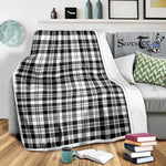 Scotstee Shop Tartan Plaid Blanket Scott Black White Modern Scottish Tartan Plaid Sherpa Blanket