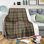 Scotstee Shop Tartan Plaid Blanket Scott Green Weathered Scottish Tartan Plaid Sherpa Blanket