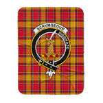 Scotstee Shop Tartan Plaid Blanket Scrymgeour Clan Crest Badge Scottish Tartan Plaid Sherpa Blanket
