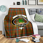 Scotstee Shop Tartan Plaid Blanket Seton Hunting Modern Clan Crest Badge Scottish Tartan Plaid Sherpa Blanket