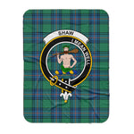 Scotstee Shop Tartan Plaid Blanket Shaw Of Sauchie Ancient Clan Crest Badge Scottish Tartan Plaid Sherpa Blanket