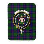 Scotstee Shop Tartan Plaid Blanket Shaw Of Sauchie Shaw Modern Clan Crest Badge Scottish Tartan Plaid Sherpa Blanket