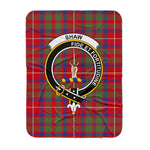Scotstee Shop Tartan Plaid Blanket Shaw Of Tordarroch Red Modern Clan Crest Badge Scottish Tartan Plaid Sherpa Blanket