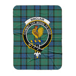 Scotstee Shop Tartan Plaid Blanket Sinclair Hunting Ancient Clan Crest Badge Scottish Tartan Plaid Sherpa Blanket