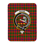 Scotstee Shop Tartan Plaid Blanket Skene Clan Crest Badge Scottish Tartan Plaid Sherpa Blanket