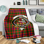 Scotstee Shop Tartan Plaid Blanket Skene Clan Crest Badge Scottish Tartan Plaid Sherpa Blanket