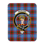 Scotstee Shop Tartan Plaid Blanket Skirving Clan Crest Badge Scottish Tartan Plaid Sherpa Blanket