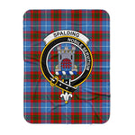 Scotstee Shop Tartan Plaid Blanket Spalding Clan Crest Badge Scottish Tartan Plaid Sherpa Blanket