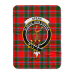 Scotstee Shop Tartan Plaid Blanket Spens Clan Crest Badge Scottish Tartan Plaid Sherpa Blanket
