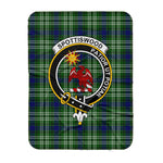 Scotstee Shop Tartan Plaid Blanket Spottiswood Clan Crest Badge Scottish Tartan Plaid Sherpa Blanket