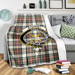 Scotstee Shop Tartan Plaid Blanket Stewart High Stewards Dress Ancient Clan Crest Badge Scottish Tartan Plaid Sherpa Blanket