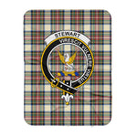 Scotstee Shop Tartan Plaid Blanket Stewart High Stewards Dress Ancient Clan Crest Badge Scottish Tartan Plaid Sherpa Blanket