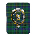 Scotstee Shop Tartan Plaid Blanket Stewart High Stewards Hunting Modern Clan Crest Badge Scottish Tartan Plaid Sherpa Blanket