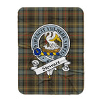 Scotstee Shop Tartan Plaid Blanket Stewart High Stewards Hunting Weathered Clan Badge Scottish Tartan Plaid Sherpa Blanket, Tartan Blanket, Plaid Blanket, Scottish Blanket, Gift Christmas Blanket, Christmas Blanket, Mother Day Gift, Father Day Gift