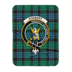 Scotstee Shop Tartan Plaid Blanket Stewart High Stewards Old Ancient Clan Crest Badge Scottish Tartan Plaid Sherpa Blanket