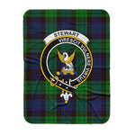 Scotstee Shop Tartan Plaid Blanket Stewart High Stewards Old Modern Clan Crest Badge Scottish Tartan Plaid Sherpa Blanket