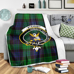 Scotstee Shop Tartan Plaid Blanket Stewart High Stewards Old Modern Clan Crest Badge Scottish Tartan Plaid Sherpa Blanket