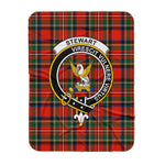 Scotstee Shop Tartan Plaid Blanket Stewart High Stewards Royal Modern Clan Crest Badge Scottish Tartan Plaid Sherpa Blanket