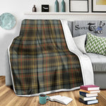 Scotstee Shop Tartan Plaid Blanket Stewart Hunting Weathered Scottish Tartan Plaid Sherpa Blanket