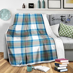 Scotstee Shop Tartan Plaid Blanket Stewart Muted Blue Scottish Tartan Plaid Sherpa Blanket
